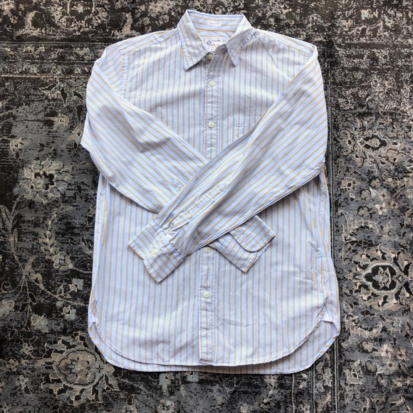 J.Crew 2-Ply Striped Button Down Shirt Small - Picture 4 of 6